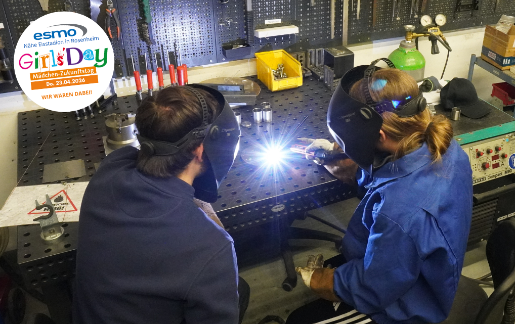 Girls’ Day 2026: Schweißen am Arbeitsplatz in der Werkstatt bei esmo