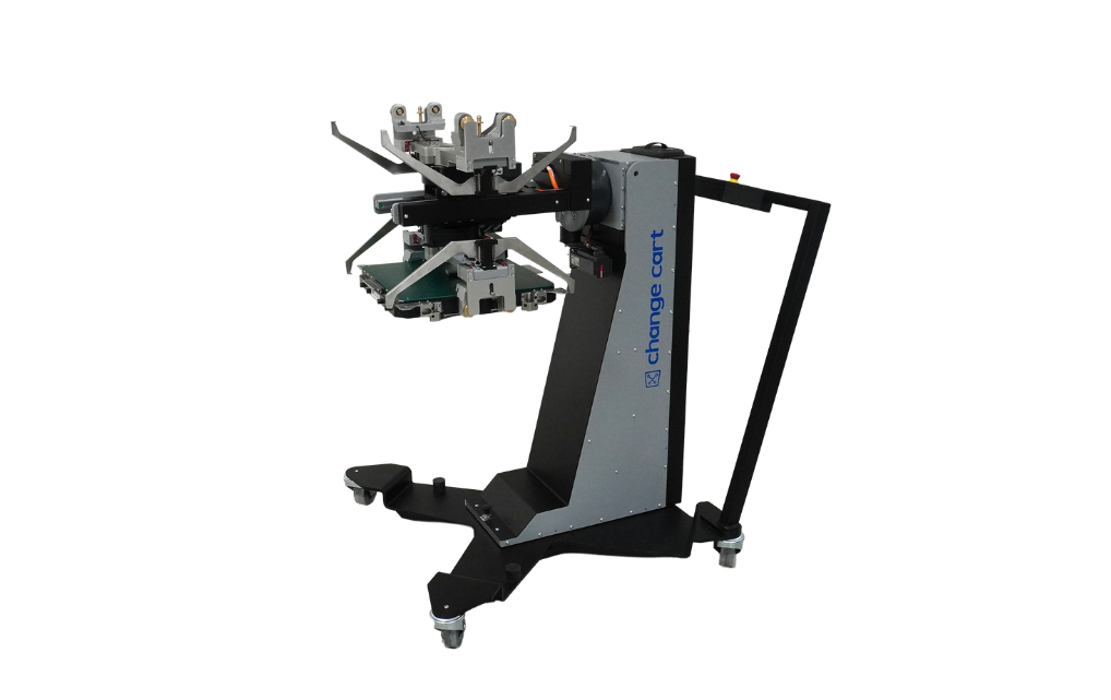 esmo x-change cart – side view with tilted Device Interface Board (DIB) in exchange position