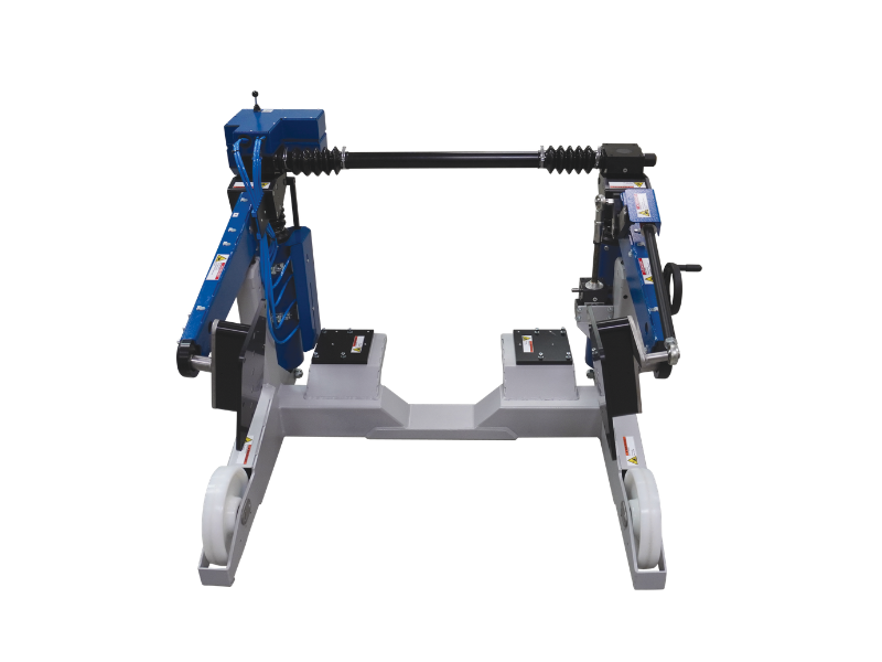 eos cart dedicated final test manipulator shown from the front with vertical and lateral adjustment assemblies